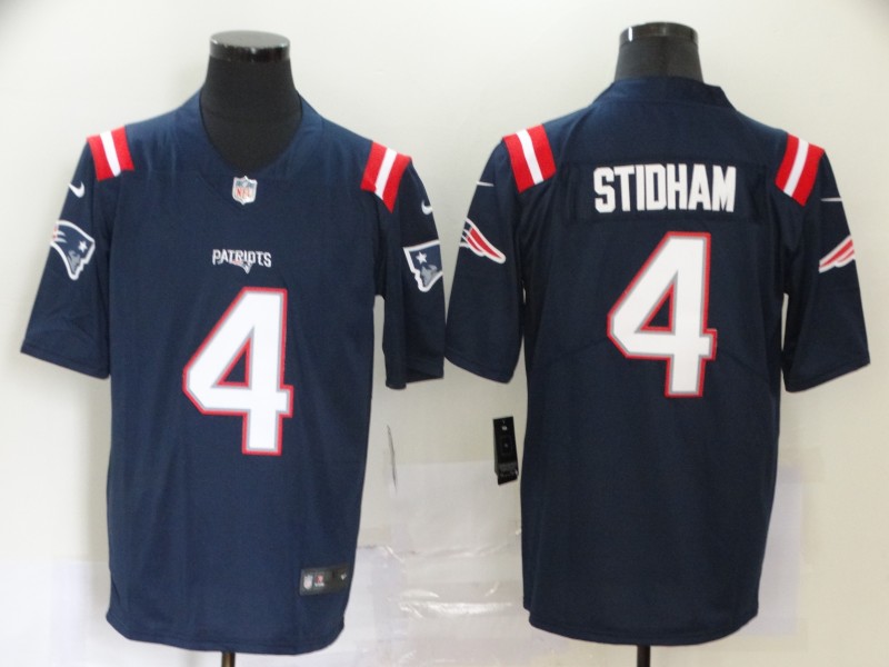 Men's New England Patriots Jarrett Stidham #4 Navy Jersey